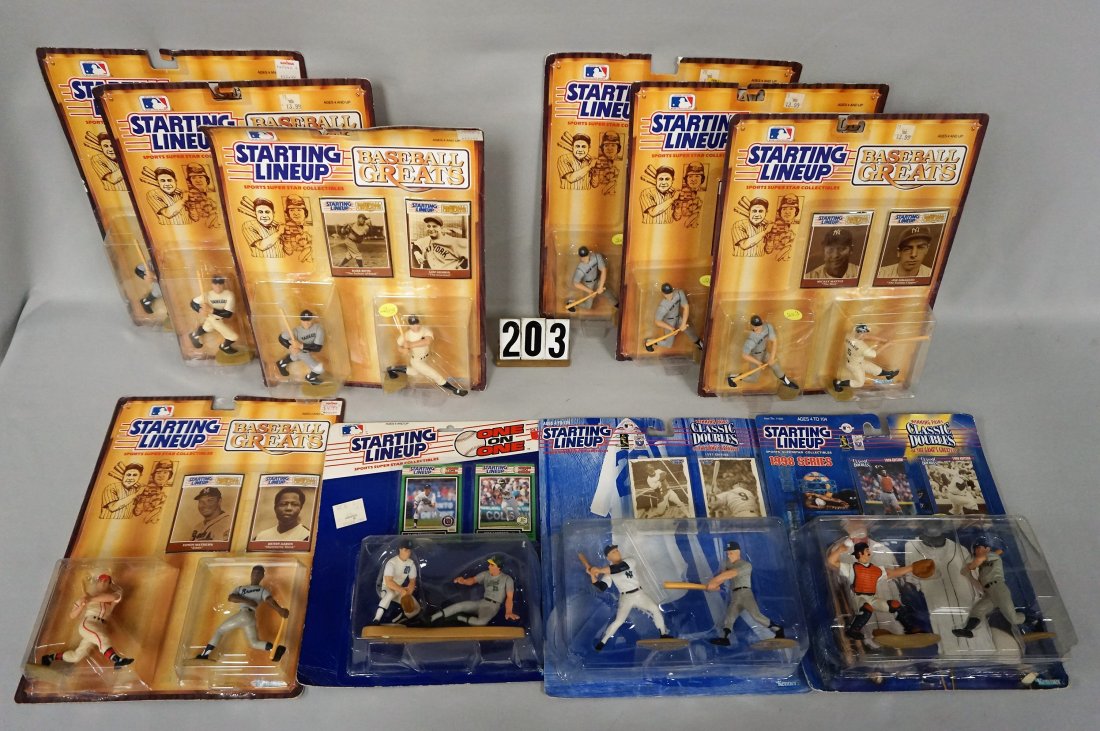 KENNER (BASEBALL) S. L. U.: (1) 1989 TAMMELL/CANSECO, 1989 BASEBALL GREATS - (3) B. RUTH/L. GEHRIG, (3) M. MANTLE/J. DIMAGGIO & (1) E. MATHEWS/HANK AARON, 1997 CLASSIC DOUBLES - M. MANTLE/R. MARIS & 1998 CLASSIC DOUBLES - T. MUN