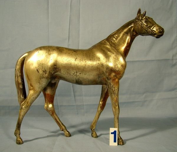 9" SECRETARIAT HORSE DOORSTOP SIGNED K&0 CO. USA