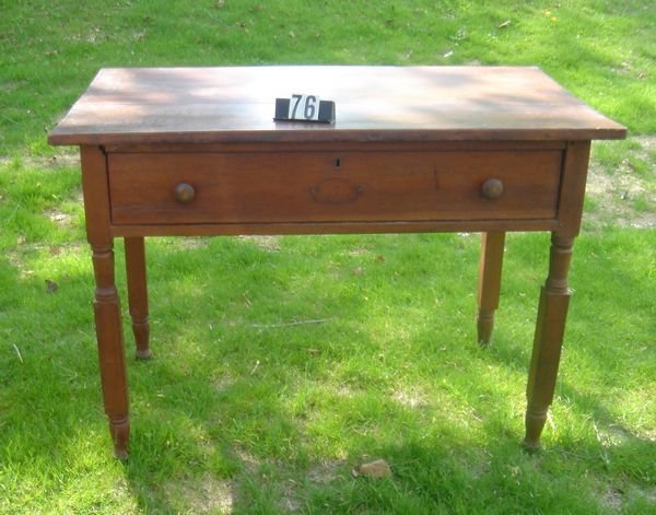 EARLY 19TH CENT CHERRY COUNTRY TABLE -MISSING LOCK