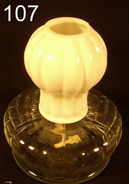 MINIATURE OIL LIGHT, CLEAR BASE, BULB TYPE WICK &