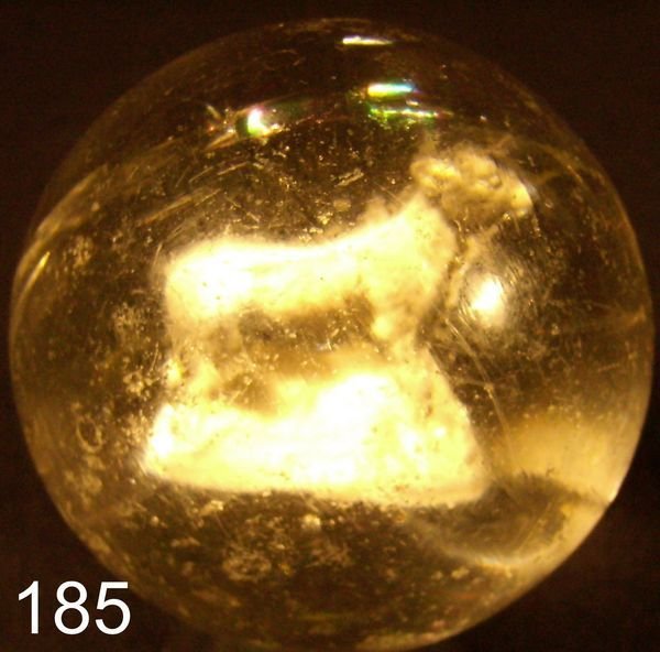 2 1/8" STANDING COW SULPHIDE MARBLE (SPLIT THROUGH: 2 1/8" STANDING COW SULPHIDE MARBLE (SPLIT THROUGHOUT)