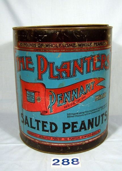 10" PLANTER PEANUT 10 LB. ADVERTISING TIN