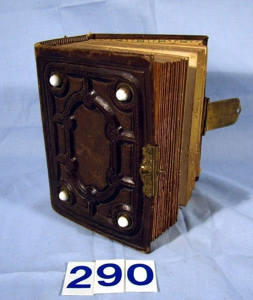 VICTORIAN PHOTO ALBUM W/ MANY TIN TYPE & PAPER PHO