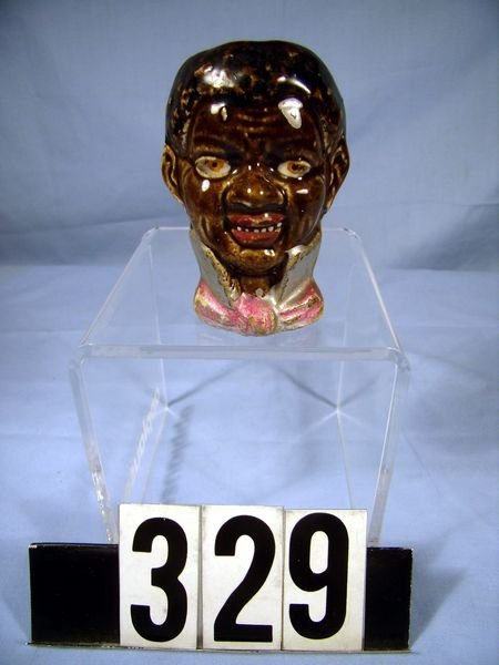 BLACK MEMORABILIA- 3" PORCELAIN FIGURAL TOOTHPICK