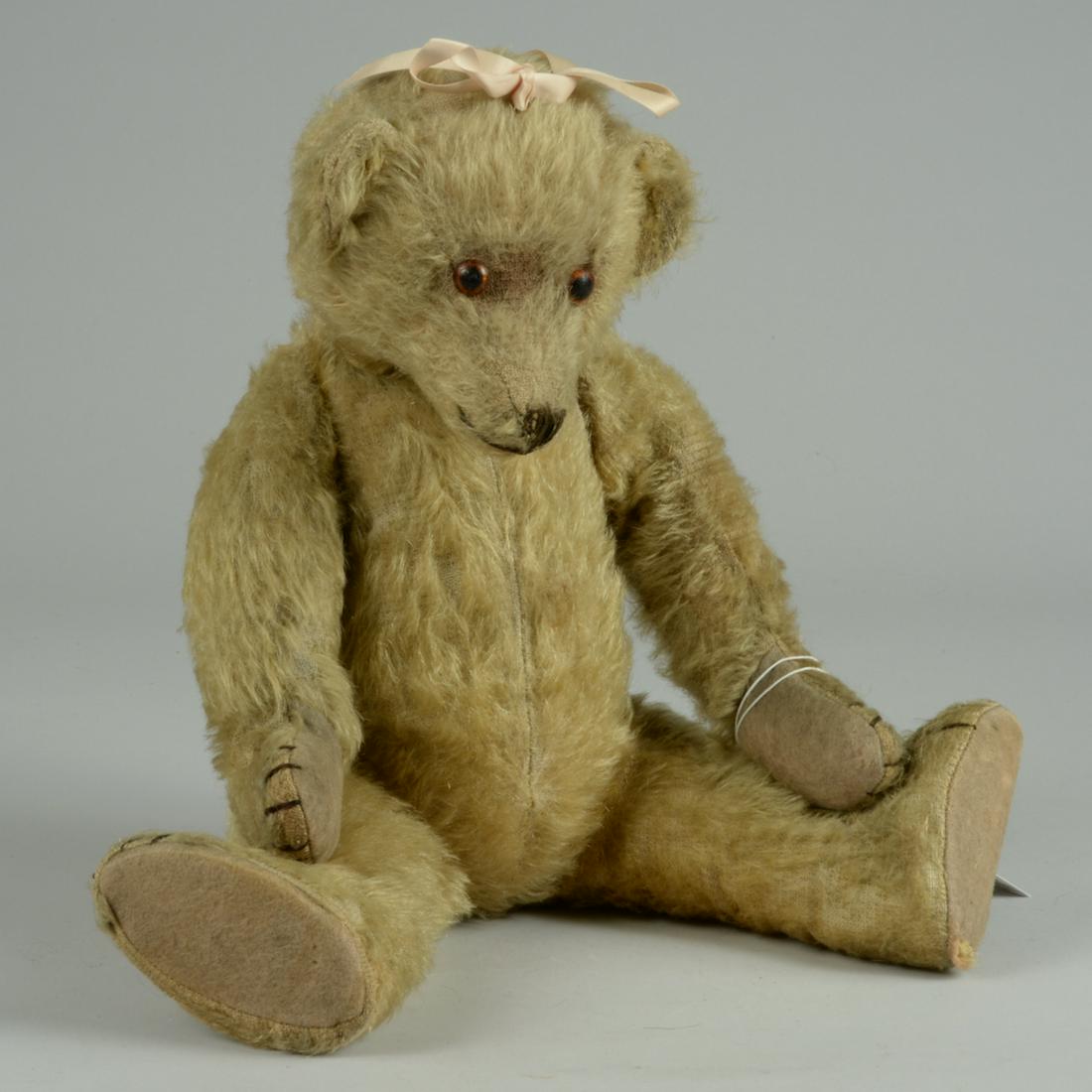 EARLY MOHAIR TEDDY BEAR 15.5 IN. (1 of 5)