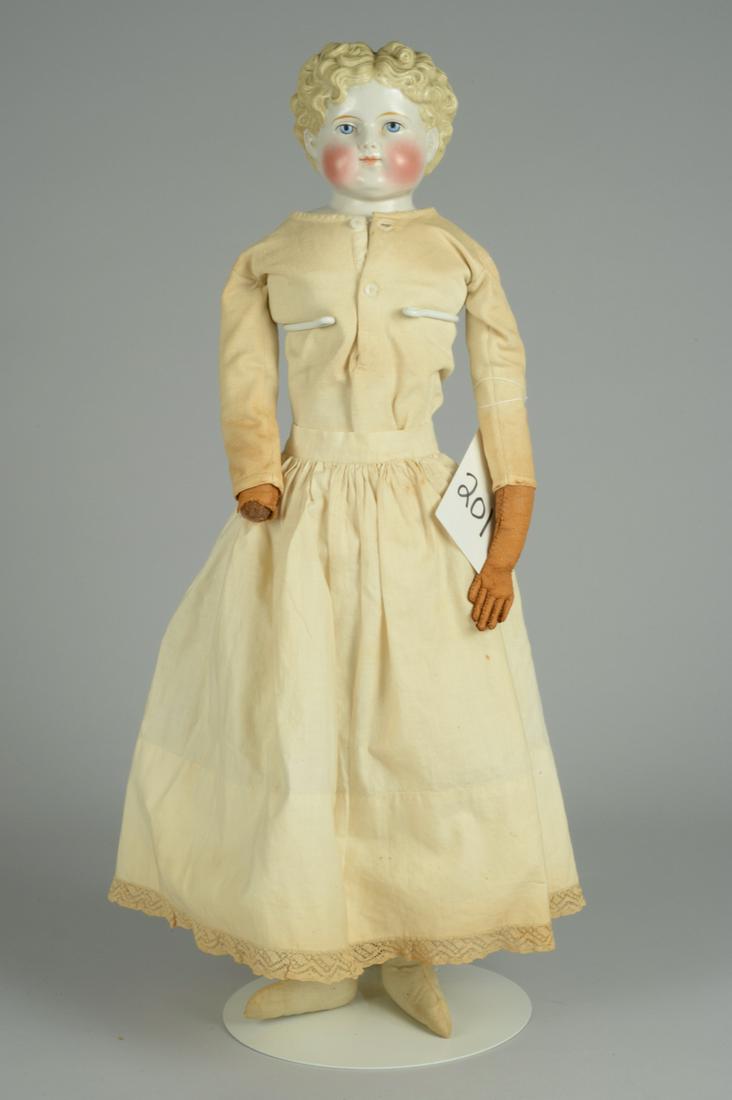 BLONDE CURLY TOP GERMAN CHINA DOLL 24 IN. (1 of 5)