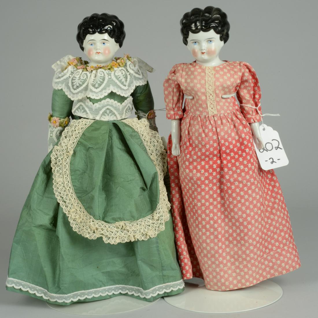LOT OF  2 LOW BROW CHINA DOLLS 16 IN. (1 of 8)