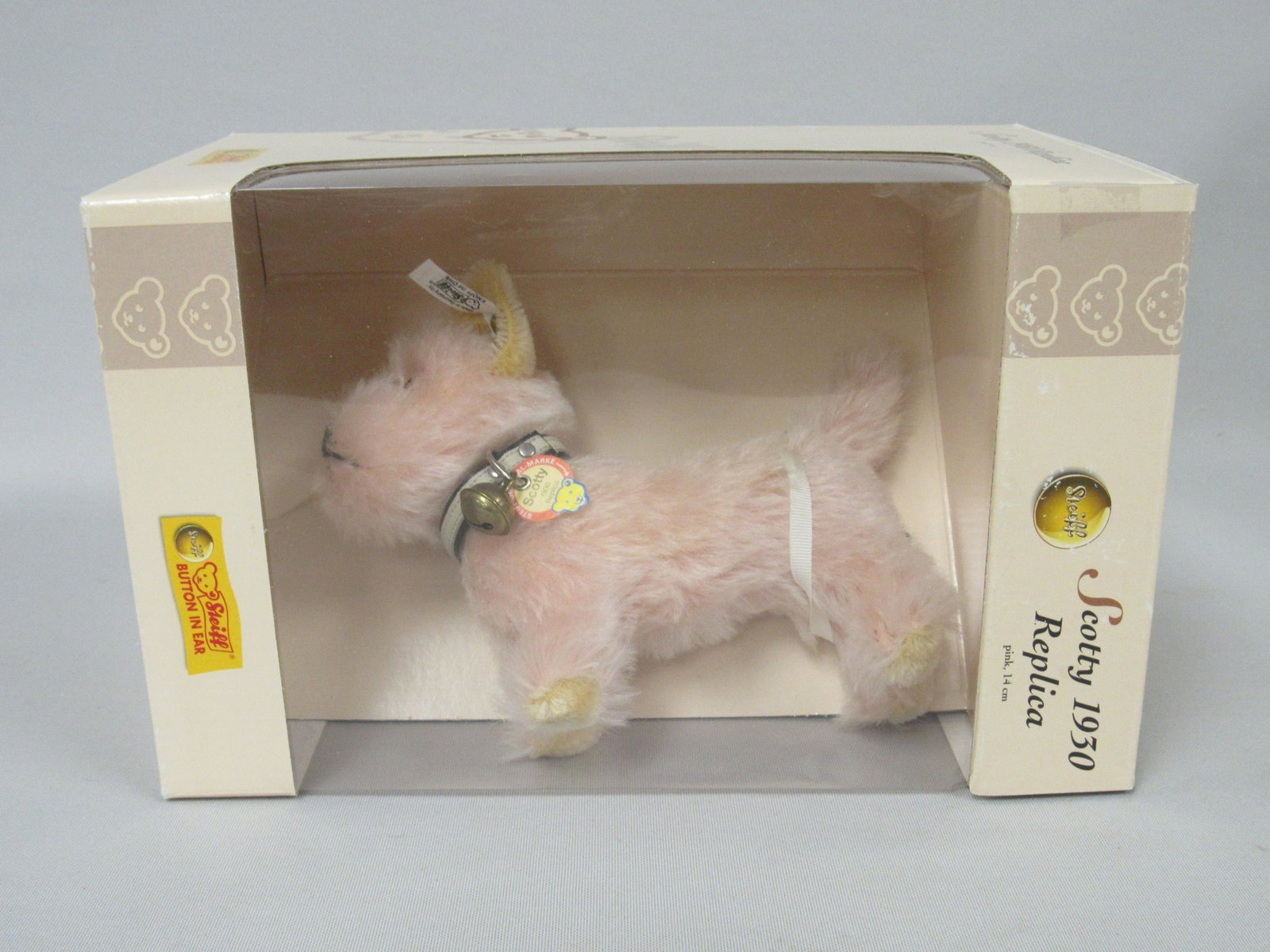 STEIFF SCOTTY REPLICA JAPANESE EXCLUSIVE ED.:: LIMITED EDITION #130/1,500 WHITE EAR FLAG, EAN 678 493 2018