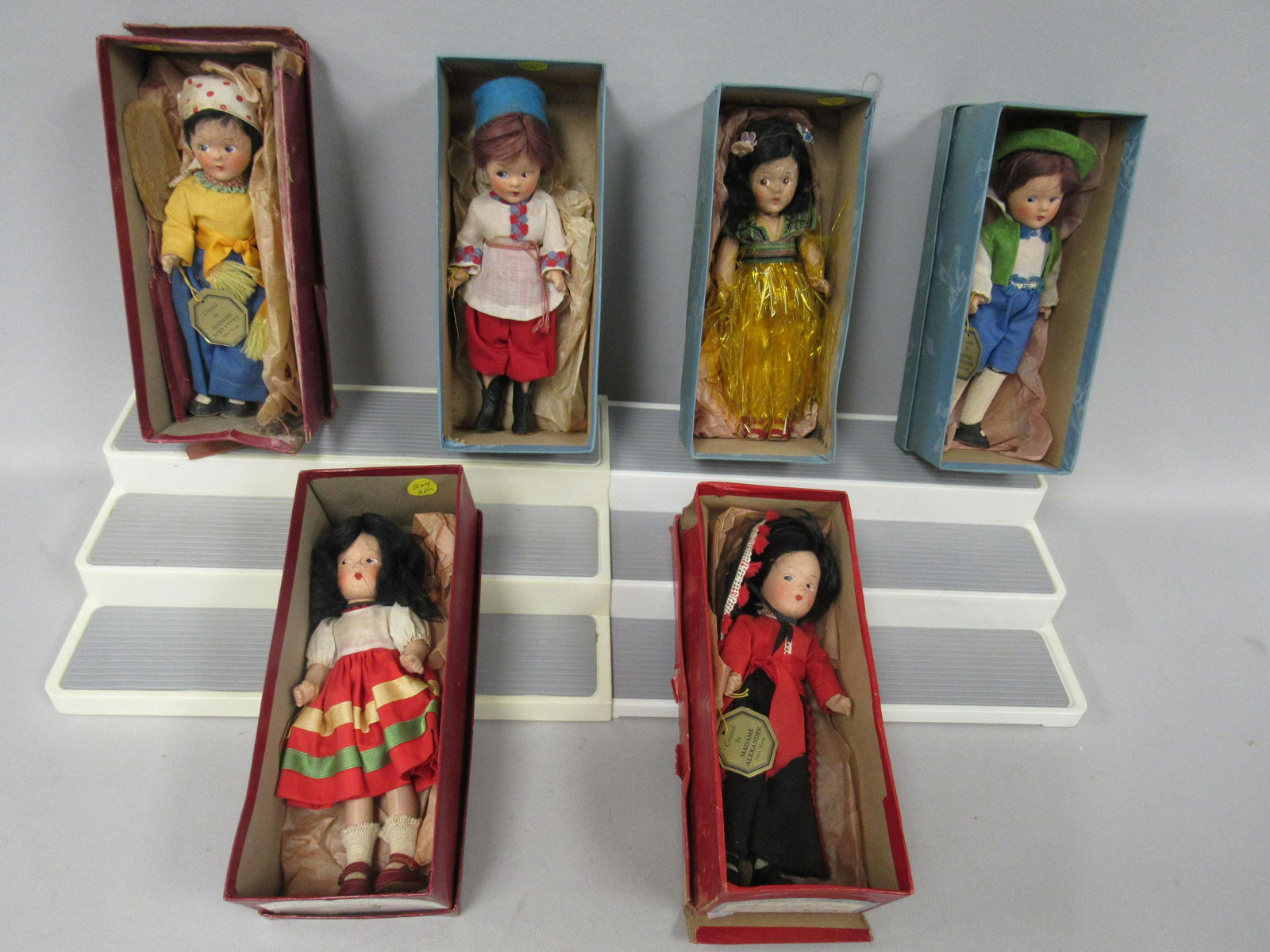 6 MADAME ALEXANDER COMPOSITION DOLLS OF THE WORLD: (1 of 20)