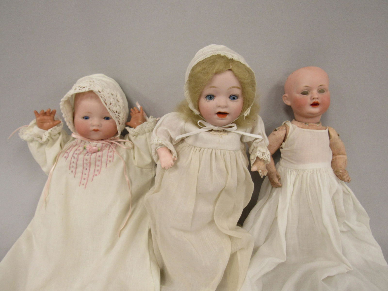 (3) BISQUE HEAD BABY DOLLS: (1 of 14)