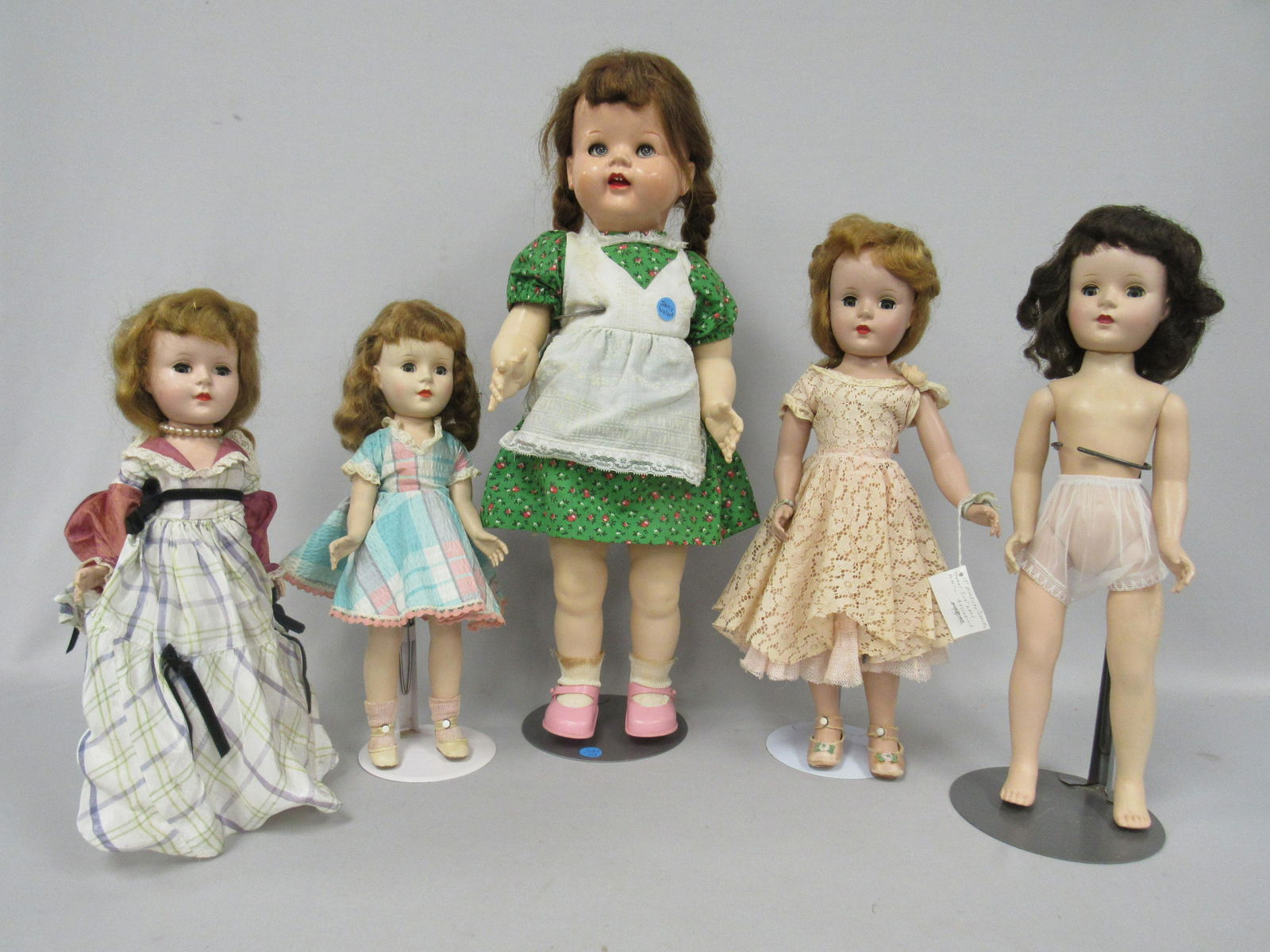 5 PC. HARD PLASTIC DOLLS: (1 of 10)