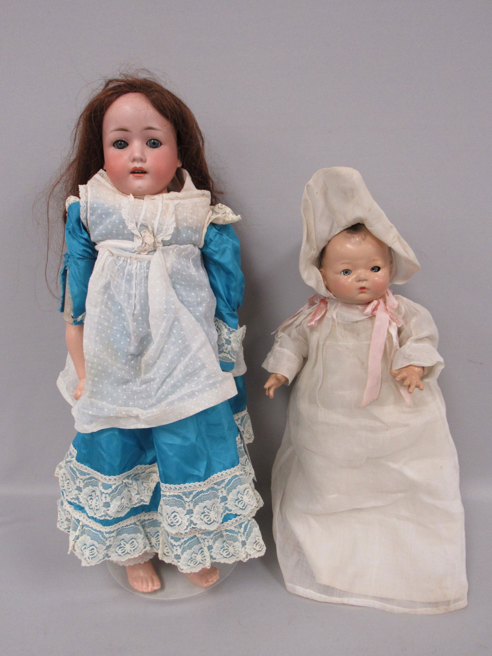 2 DOLLS, COMPO & BISQUE: (1 of 9)