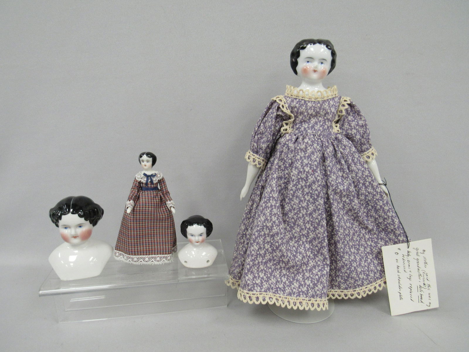 4 CHINA HEAD DOLLS: (1 of 9)