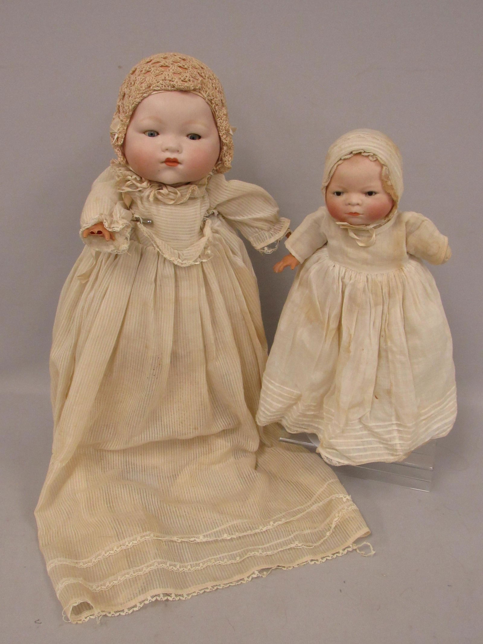 2 BISQUE HEAD DOLLS: (1 of 14)
