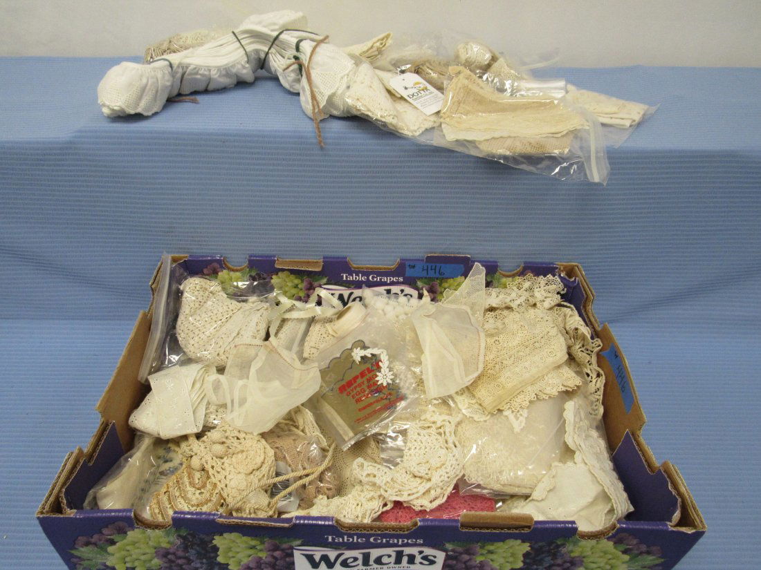 BOX LOT ANTIQUE LACE: (1 of 5)