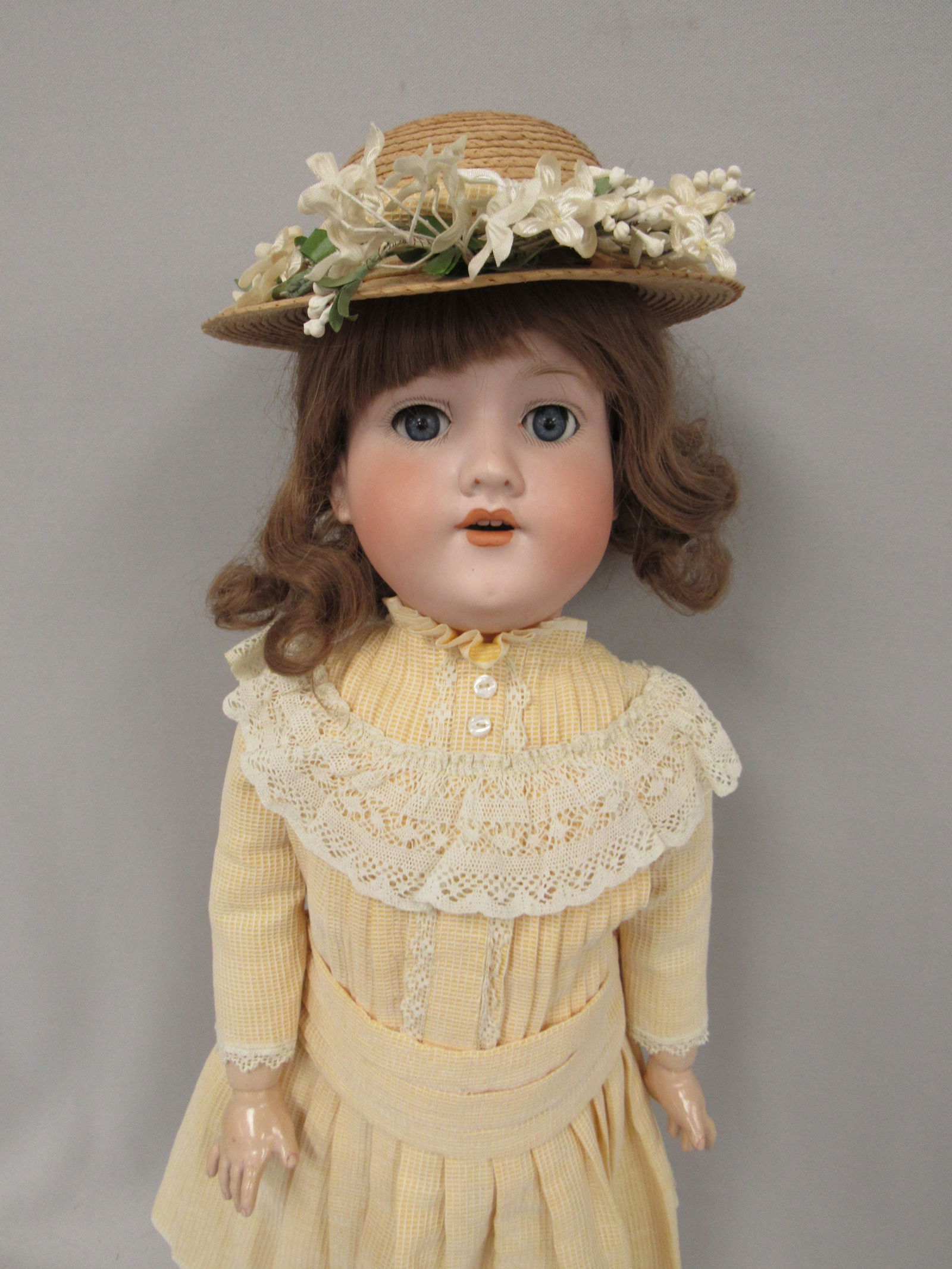 24 IN. ARMAND MARSEILLE MARKED GERMANY 390 A8M:: BISQUE HEAD FREE OF DAMAGE, SLEEP EYES OM, STURDY CLEAN COMPO BODY