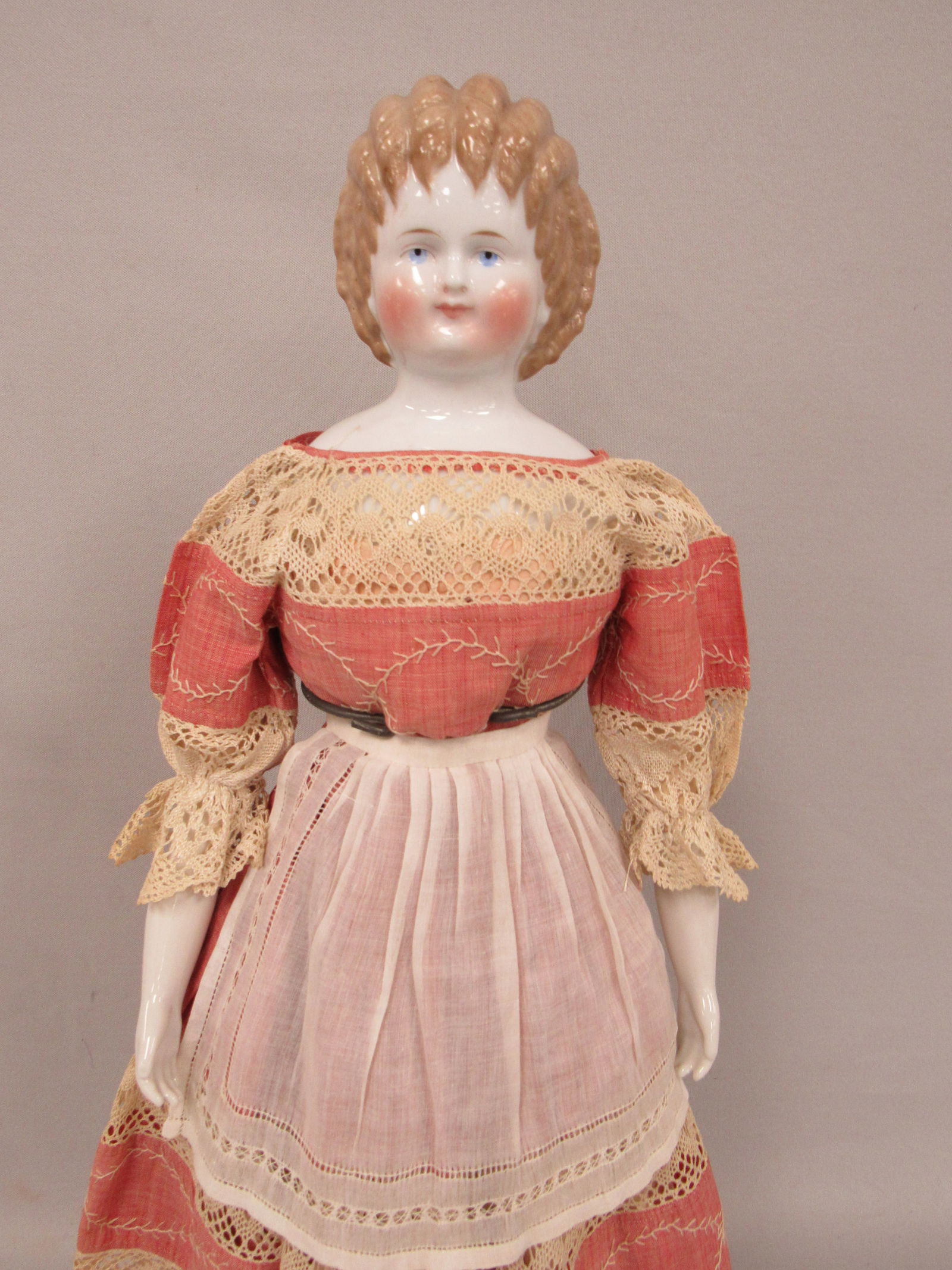 22 IN. BLONDE CURLY TOP CHINA DOLL: (1 of 6)