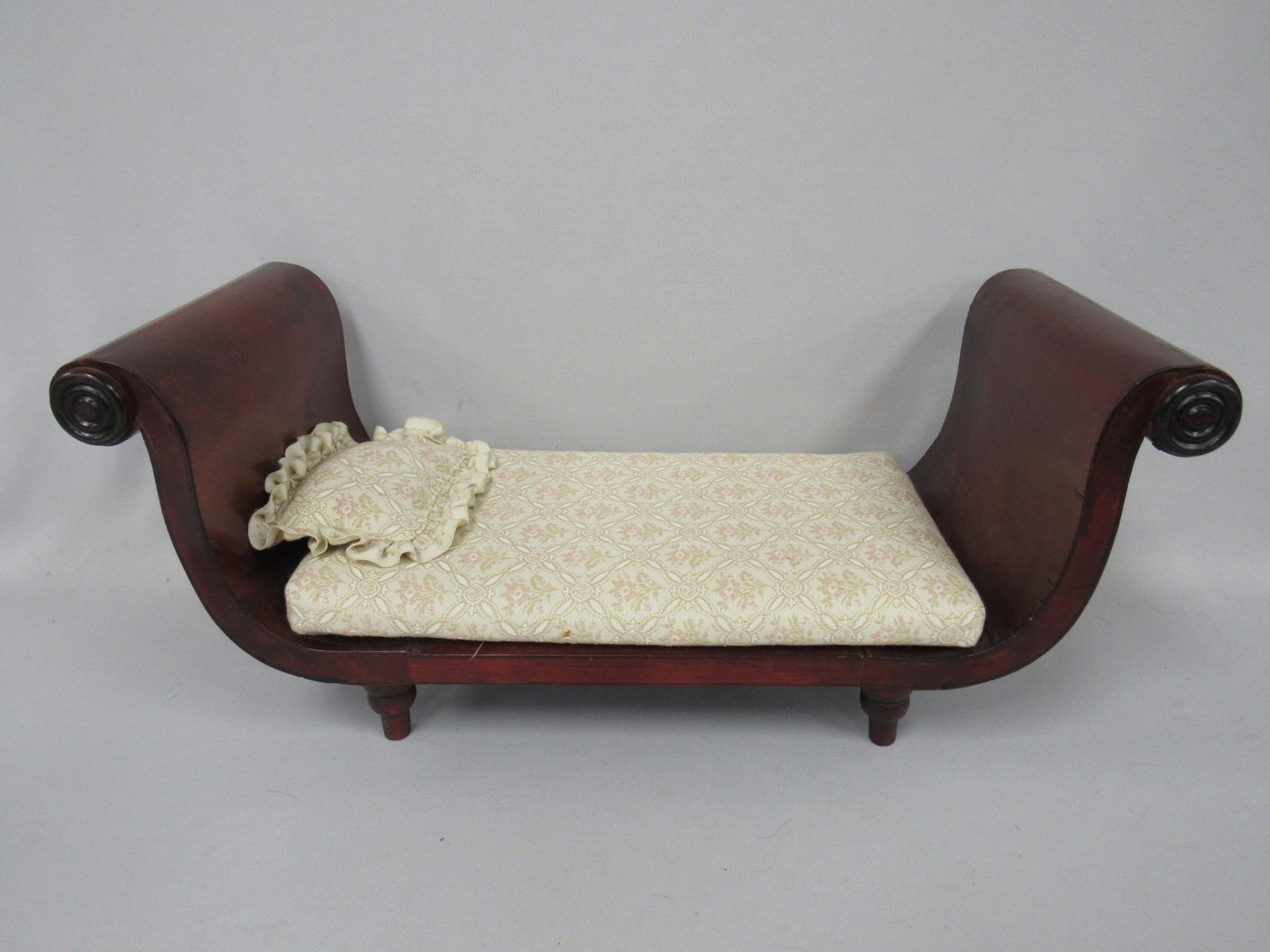 WOOD SOFA WITH MATTRESS & PILLOW:: DISTRIBUTED BY TARGET CORP. 18 IN. W X 5 IN. H X 5 IN. D