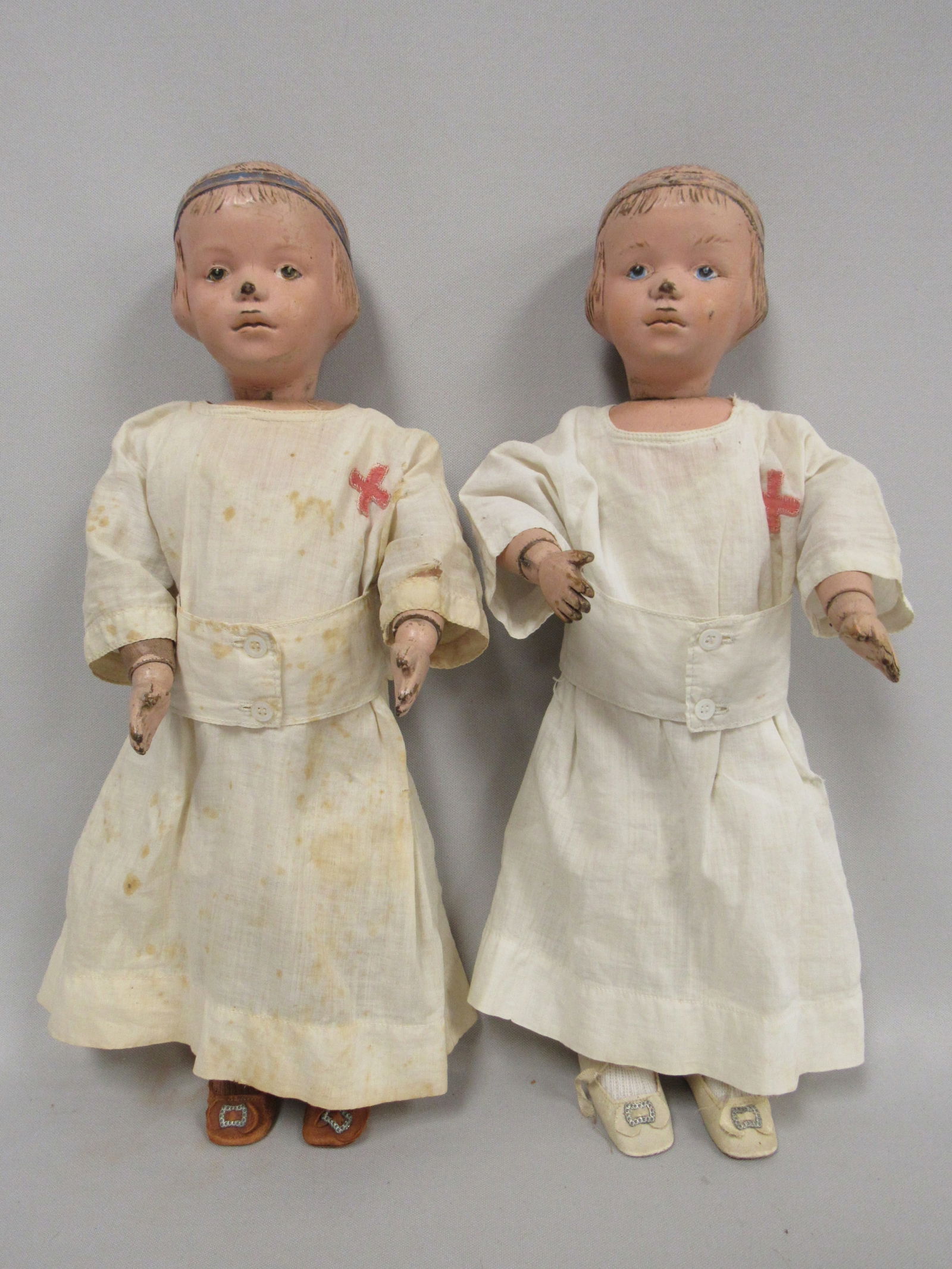 PAIR OF 14 1/2 IN. SCHOENHUT TWINS: (1 of 17)