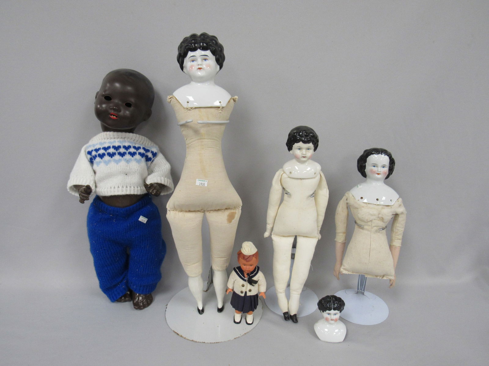 BOX CHINA, BISQUE & CELLULOID DOLLS: (1 of 8)