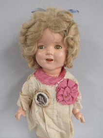 13 IN. COMPO SHIRLEY TEMPLE BY IDEAL TOY CO.: