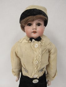 20 IN. BOY BISQUE SHOULDER HEAD: