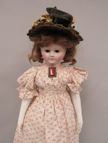 27 IN. GLASS EYES WAX OVER PAPER MACHE: