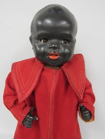 24 IN. ADORABLE FLIRTY-EYED BLACK CHARACTER BABY: