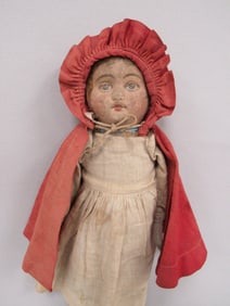 ALL ORIGINAL 14 IN. ALL CLOTH RED RIDING HOOD:
