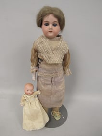 (2) ARMAND MARSEILLE BISQUE HEAD DOLLS: