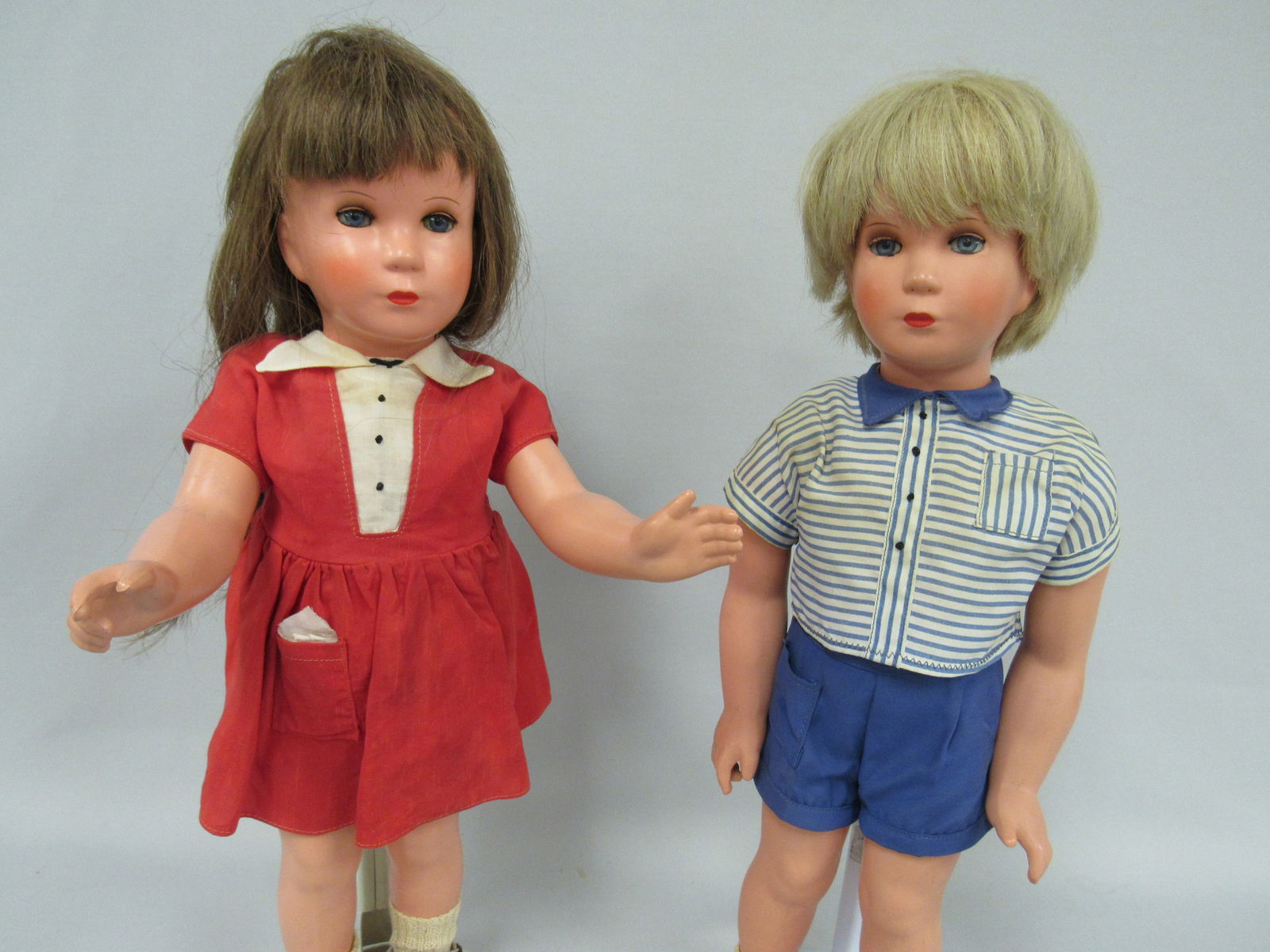 15 IN. CELLULOID & SYNTHETIC BOY & GIRL: (1 of 20)