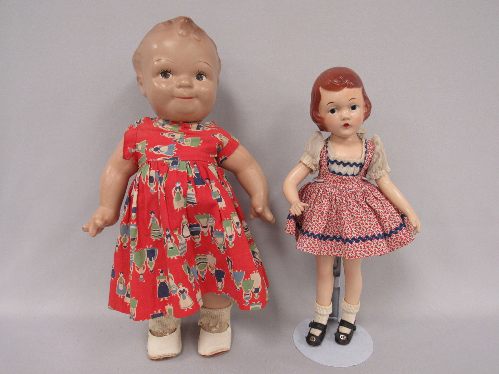 PAIR OF VINTAGE COMPOSITION DOLLS: (1 of 20)