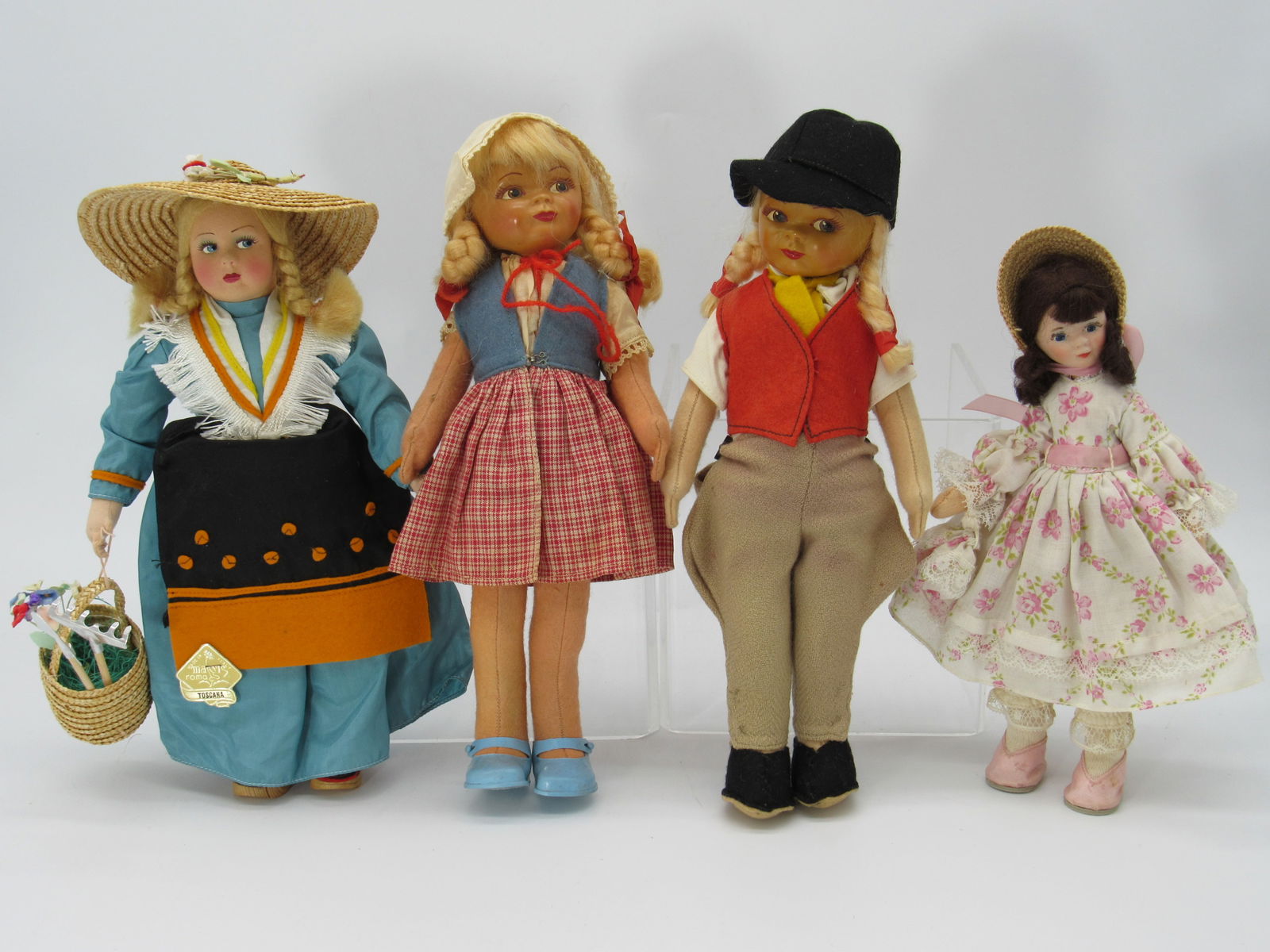 BOX LOT OF CLOTH, COMPO & HP DOLLS: (1 of 14)