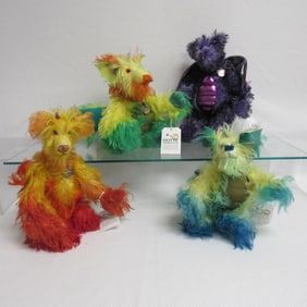 (4) WOODLAND TEDDIES CREATIONS BY ARTIST ARITA: