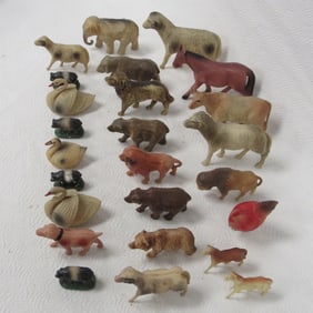 ASSORTED CELLULOID & COMPOSITION ANIMALS: