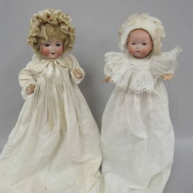 (2) BISQUE HEAD BABY DOLLS: (1 of 12)