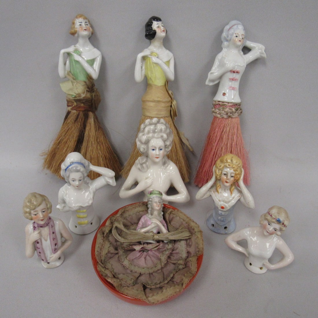 9 PC. HALF DOLL BOX LOT: (1 of 9)