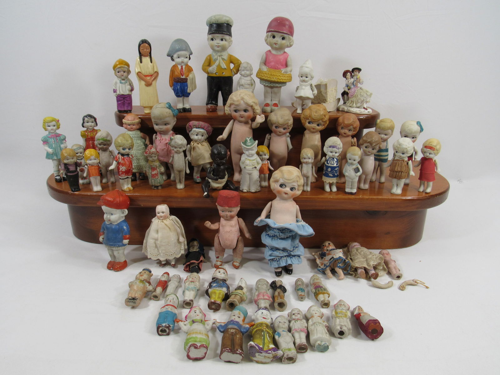 2 BOXES OF MOSTLY ALL BISQUE DOLLS: (1 of 16)