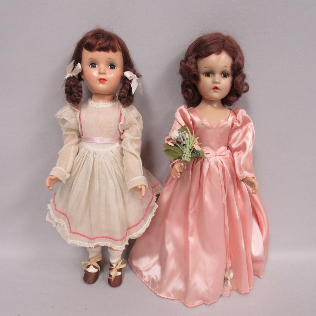 PAIR OF COMPOSITION MADAME ALEXANDER DOLLS: (1 of 16)
