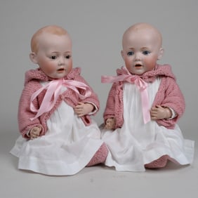 17 IN. ADORABLE TWIN HILDA BABIES: