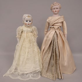 (2) EMMA CLEAR (REPRO) DOLLS: