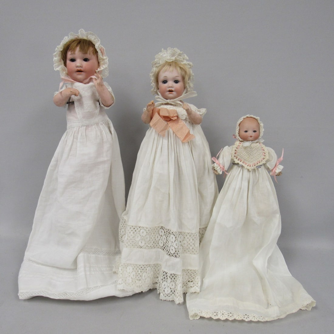 (3) BISQUE SOCKET HEAD BABY DOLLS: (1 of 20)