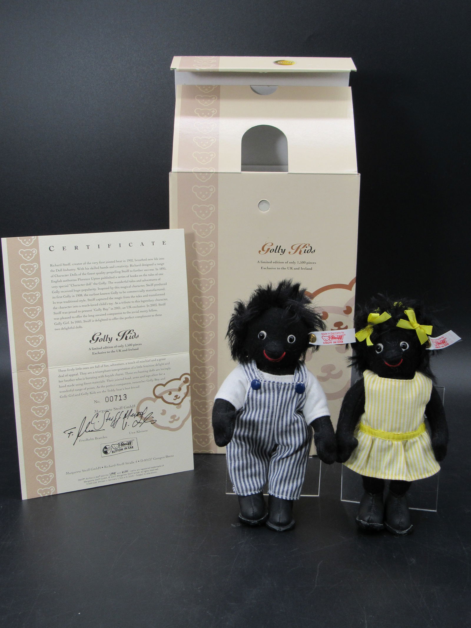 Steiff,THE TOY STOREオリジナルGolli Girl 22cm Steiff Golly Girl approximate height 25cm, Limited edition
