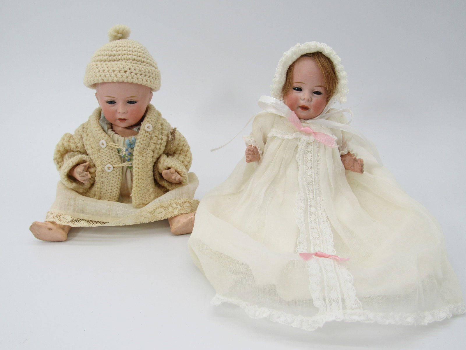 (2) SWAINE & CO. 8 IN. BABY LORI BISQUE HEAD DOLLS (1 of 20)