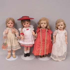 BOX OF 4 MME ALEXANDER COMPOSITION GIRLS: