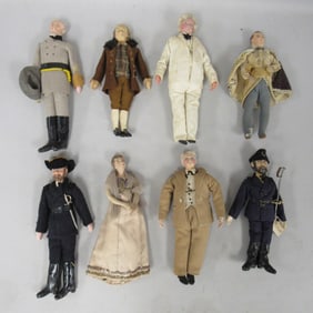 8 CHARACTER DOLL LOT: