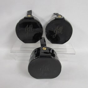 3 PATENT LEATHER-LOOK JILL HAT BOXES: