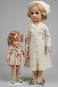 21 IN. MISS CURITY & 13 IN. SHIRLEY TEMPLE: