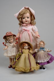 LOT OF 4 MADAME ALEXANDER COMPOSITION DOLLS: