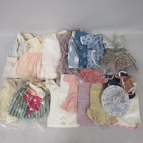 BOX LOT OF DOLL CLOTHING: